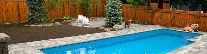 Pool photograph used by Burlington’s pool-permit guidance page.
